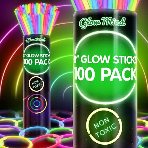 Glow Mind 100 Ultra Bright Party Glow Sticks